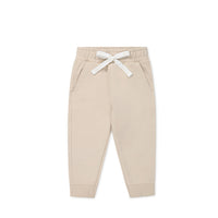 Organic Cotton Jalen Track Pant - Soft Sand Childrens Pant from Jamie Kay USA