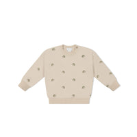 Organic Cotton Kit Sweatshirt - Henry Hedgehog Birch Childrens Top from Jamie Kay USA