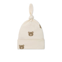 Organic Cotton Knot Beanie - Bobbie Bear Tofu Childrens Beanie from Jamie Kay USA