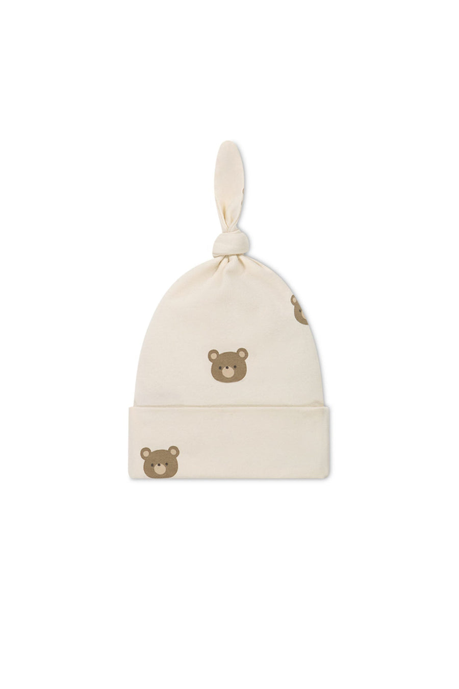 Organic Cotton Knot Beanie - Bobbie Bear Tofu Childrens Beanie from Jamie Kay USA