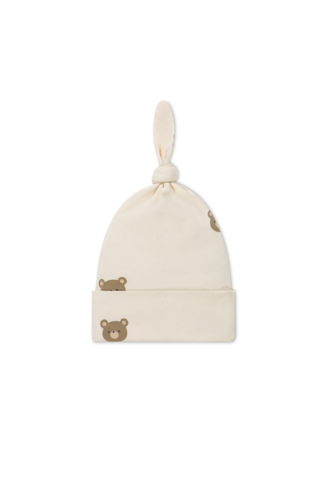 Organic Cotton Knot Beanie - Bobbie Bear Tofu Childrens Beanie from Jamie Kay USA