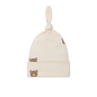 Organic Cotton Knot Beanie - Bobbie Bear Tofu Childrens Beanie from Jamie Kay USA