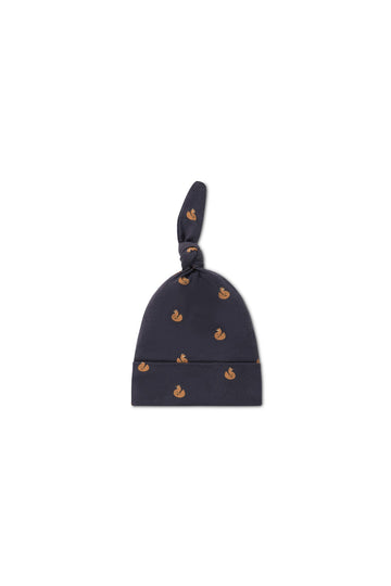 Organic Cotton Knot Beanie - Fox Cubs Constellation Childrens Hat from Jamie Kay USA