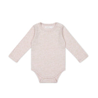 Organic Cotton Long Sleeve Bodysuit - Addie Lilac Childrens Bodysuit from Jamie Kay USA