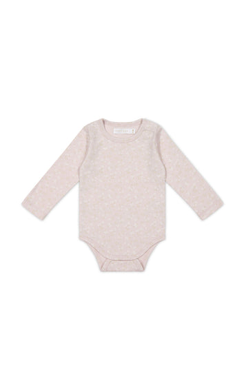 Organic Cotton Long Sleeve Bodysuit - Addie Lilac Childrens Bodysuit from Jamie Kay USA