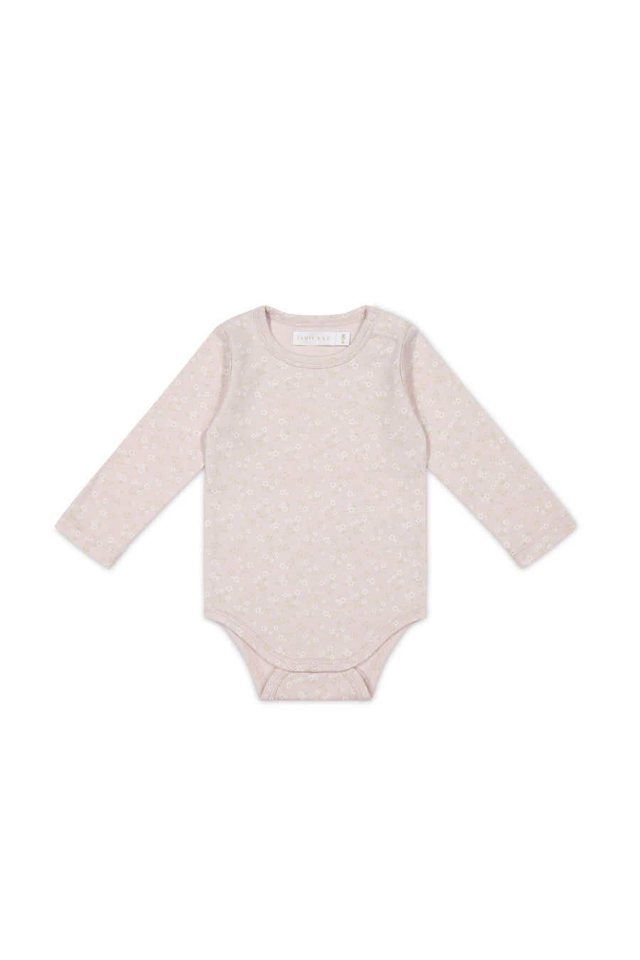 Organic Cotton Long Sleeve Bodysuit - Addie Lilac Childrens Bodysuit from Jamie Kay USA