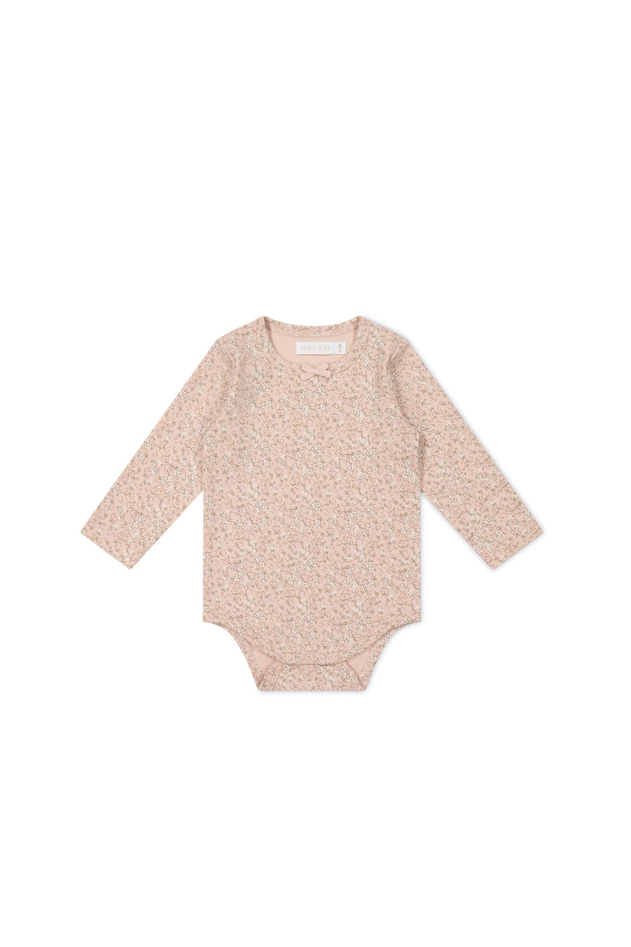 Organic Cotton Long Sleeve Bodysuit - Amber Rose Childrens Bodysuit from Jamie Kay USA