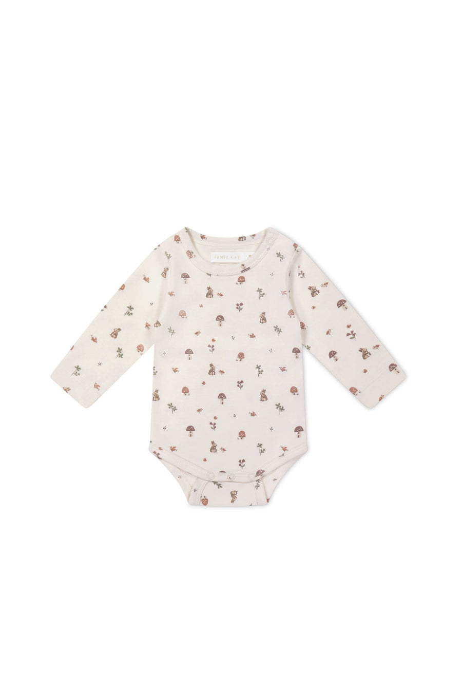 Organic Cotton Long Sleeve Bodysuit - Foraging Friends Childrens Bodysuit from Jamie Kay USA