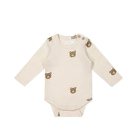 Organic Cotton Fernley Bodysuit - Bobbie Bear Tofu Childrens Bodysuit from Jamie Kay USA