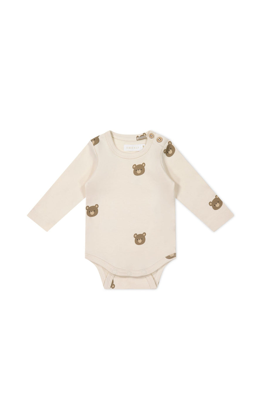 Organic Cotton Fernley Bodysuit - Bobbie Bear Tofu Childrens Bodysuit from Jamie Kay USA