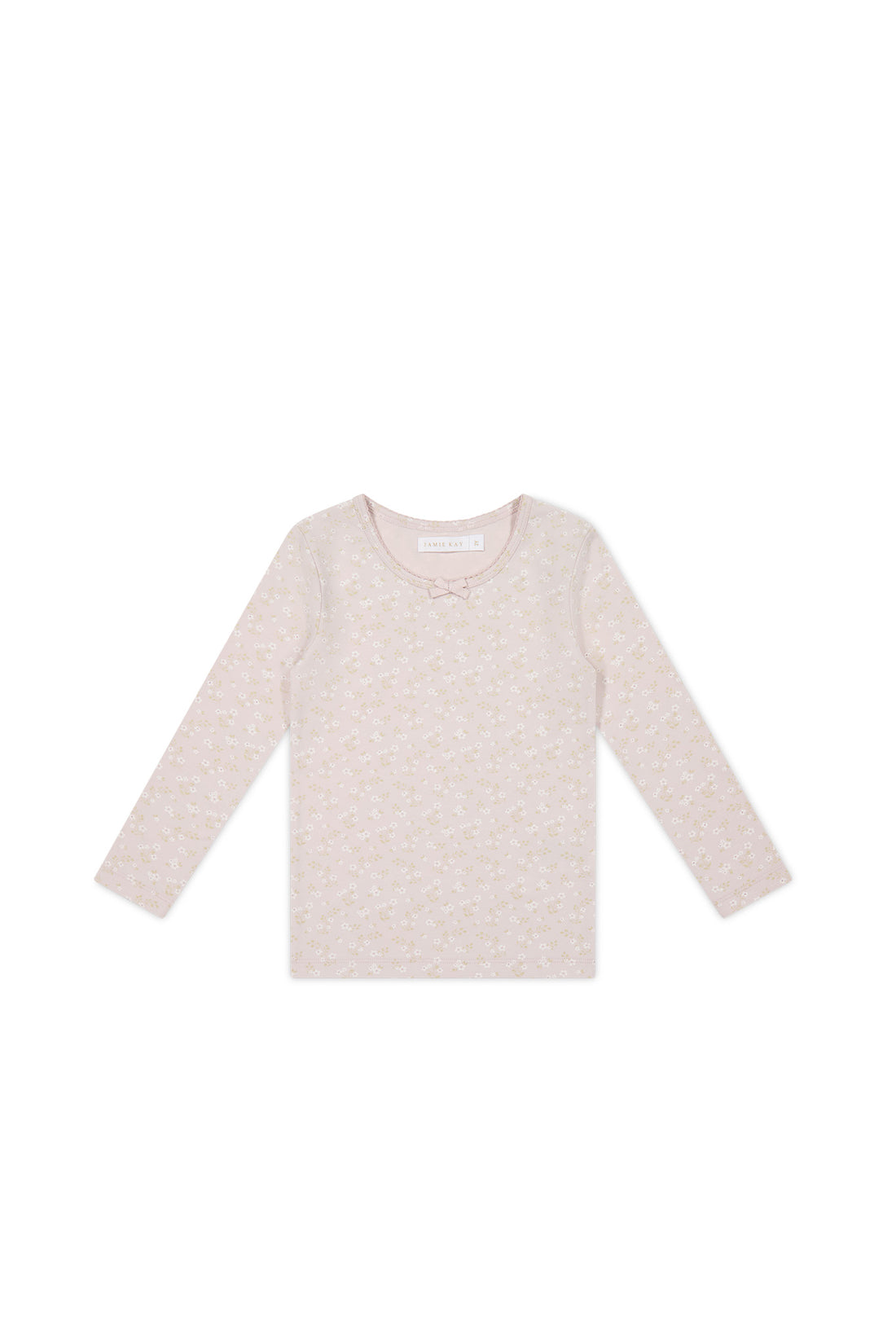 Organic Cotton Long Sleeve Top - Addie Lilac Childrens Top from Jamie Kay USA