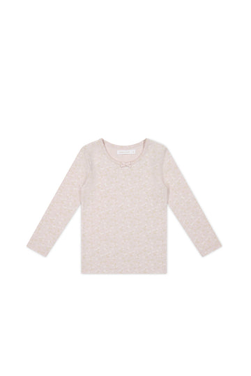 Organic Cotton Long Sleeve Top - Addie Lilac Childrens Top from Jamie Kay USA