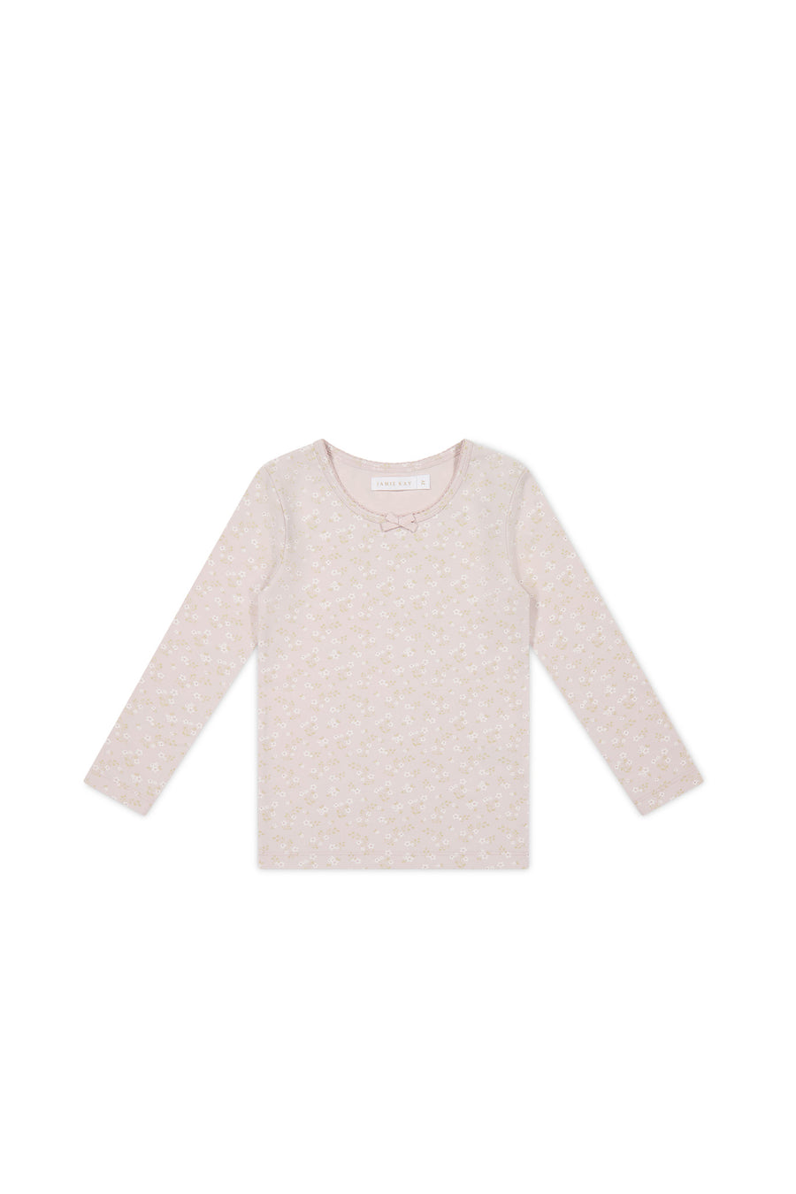 Organic Cotton Long Sleeve Top - Addie Lilac Childrens Top from Jamie Kay USA