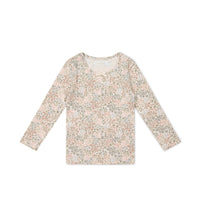 Organic Cotton Long Sleeve Top - April Glacier Childrens Top from Jamie Kay USA