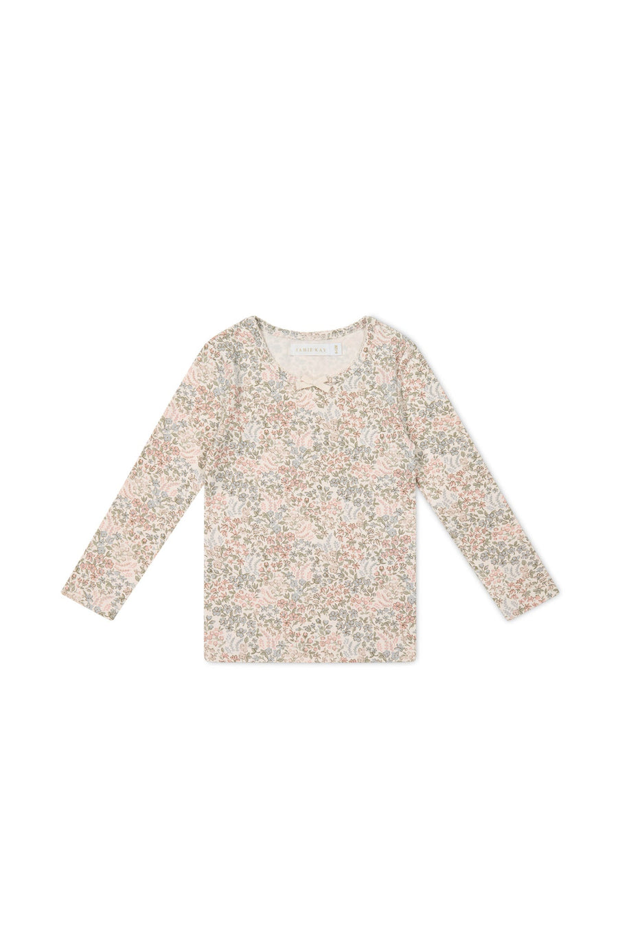 Organic Cotton Long Sleeve Top - April Glacier Childrens Top from Jamie Kay USA