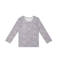 Organic Cotton Long Sleeve Top - April Lilac Childrens Top from Jamie Kay USA