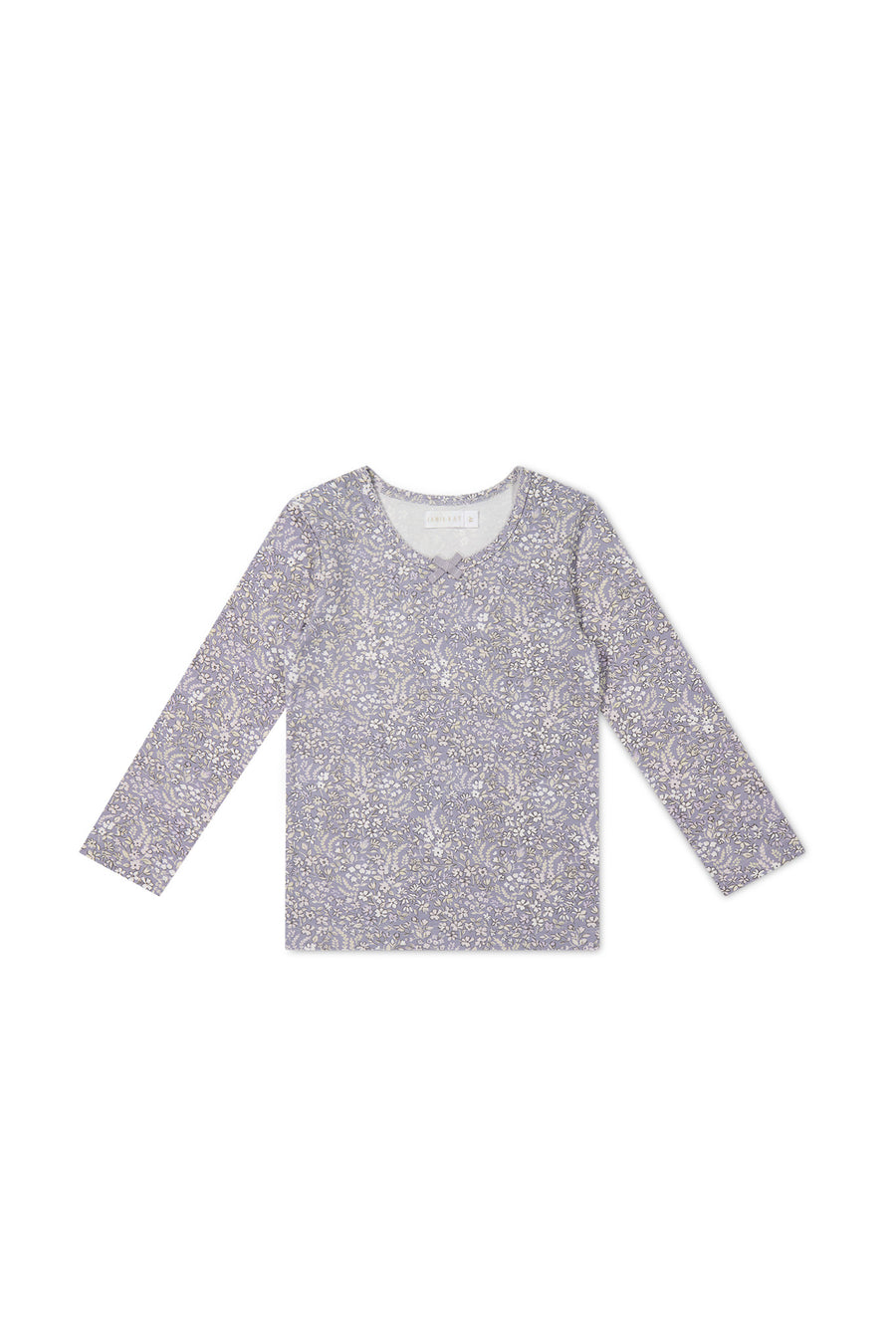 Organic Cotton Long Sleeve Top - April Lilac Childrens Top from Jamie Kay USA