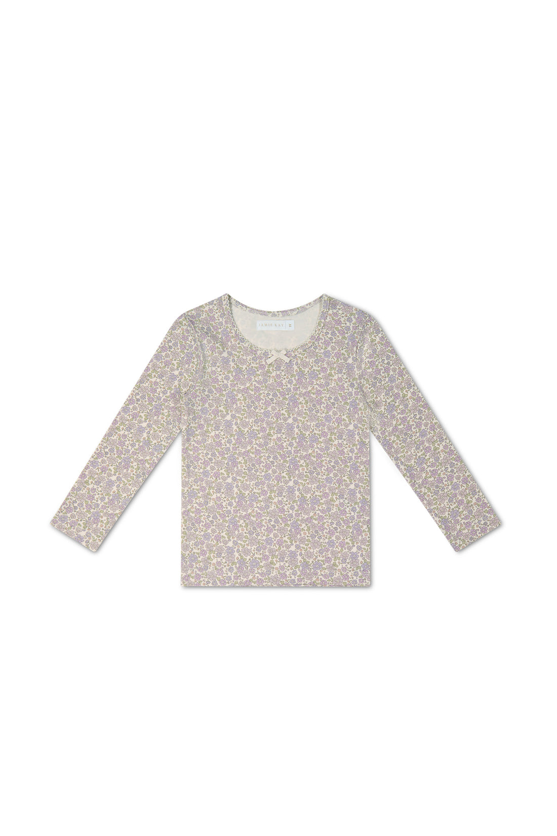 Organic Cotton Long Sleeve Top - Chloe Lavender Childrens Top from Jamie Kay USA