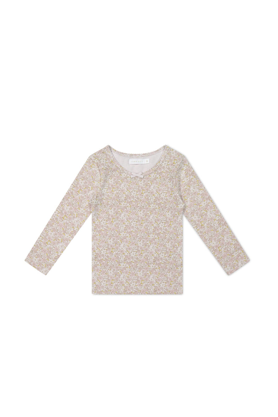 Organic Cotton Long Sleeve Top - Chloe Lilac Childrens Top from Jamie Kay USA