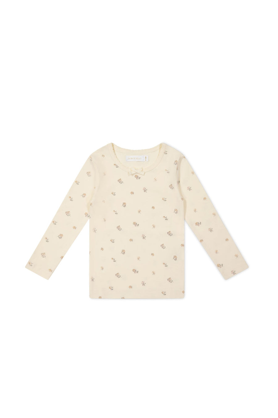 Organic Cotton Long Sleeve Top - Meredith Egret Childrens Top from Jamie Kay USA