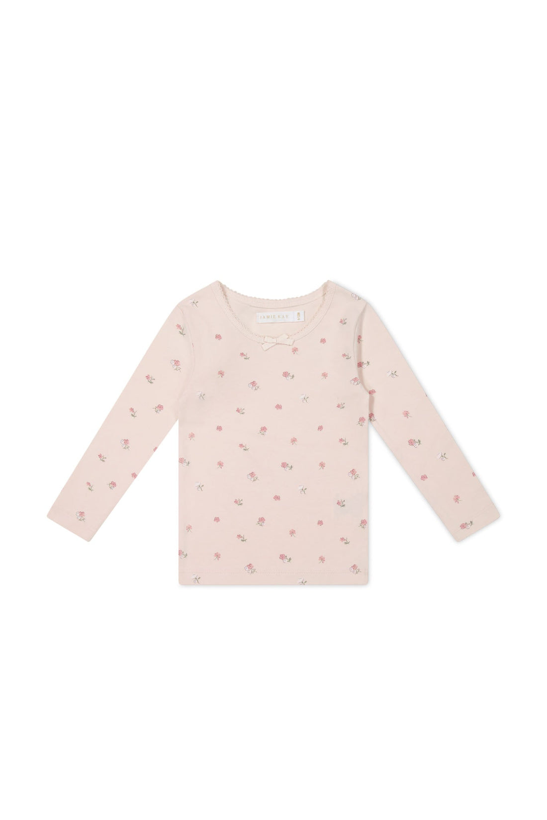 Organic Cotton Long Sleeve Top - Meredith Morganite Childrens Top from Jamie Kay USA