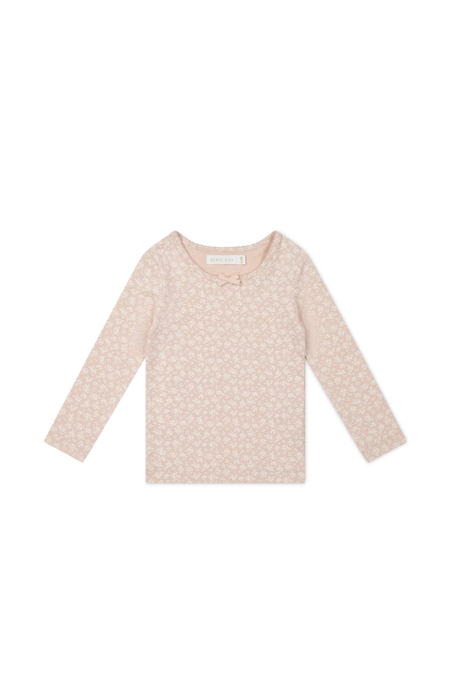 Organic Cotton Long Sleeve Top - Rosalie Field Rose Childrens Top from Jamie Kay USA