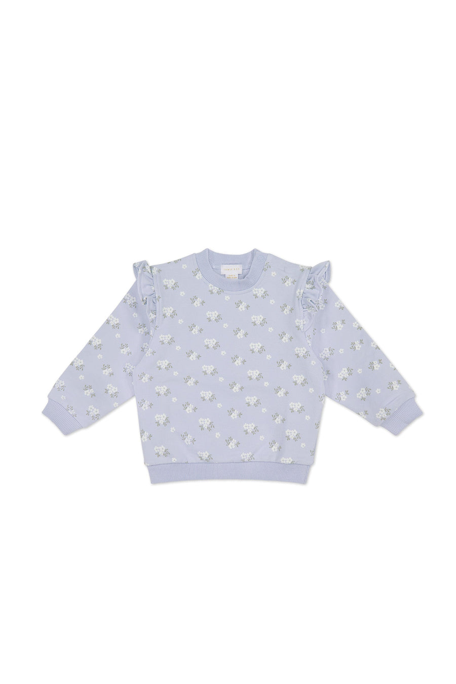 Organic Cotton Maple Sweatshirt - Rose Floral Smoke Childrens Top from Jamie Kay USA