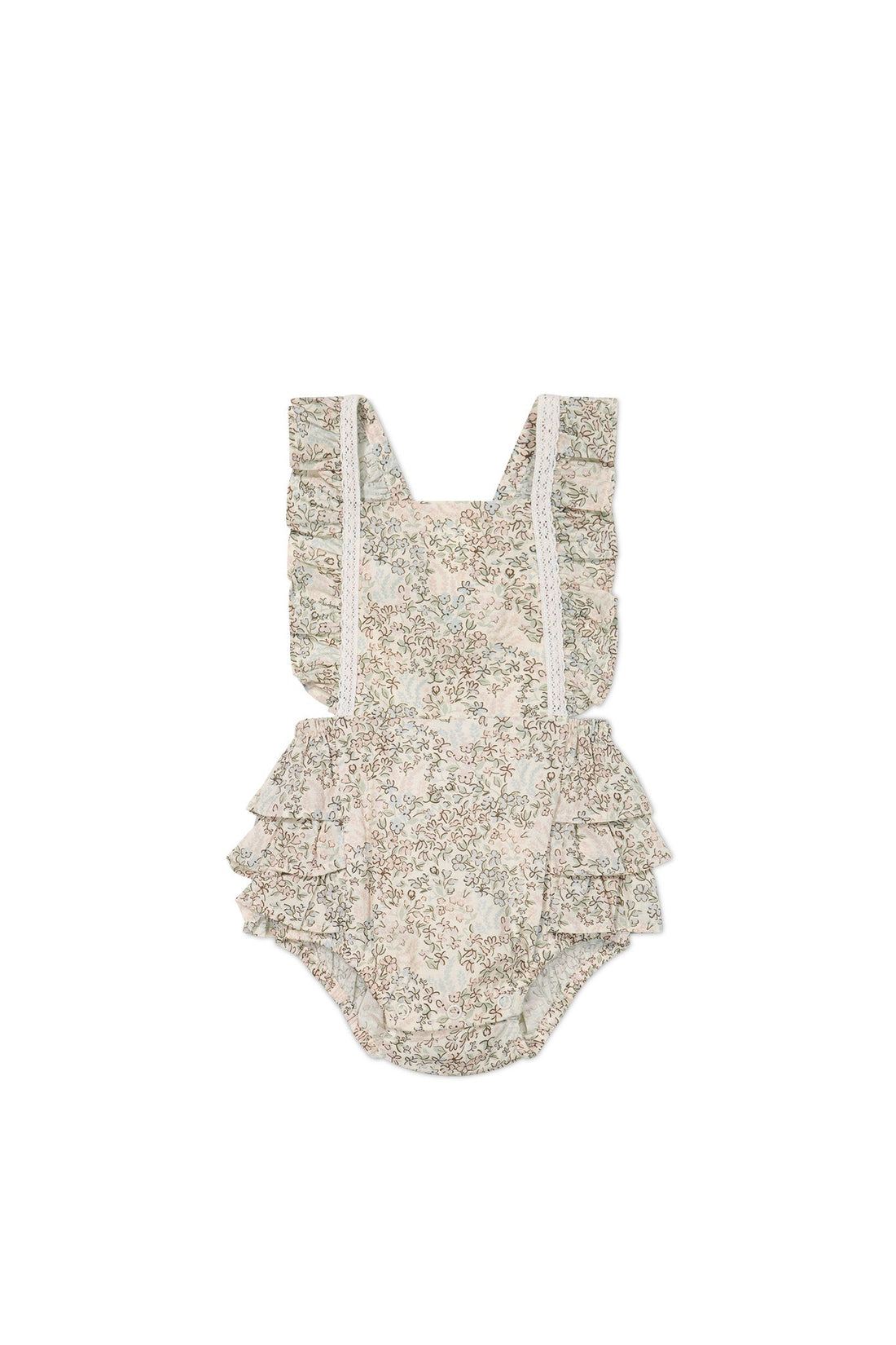 Organic Cotton Madeline Playsuit - April Harbour Childrens Playsuit from Jamie Kay USA