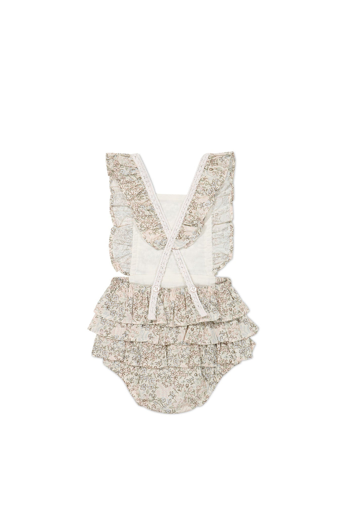 Organic Cotton Madeline Playsuit - April Harbour Childrens Playsuit from Jamie Kay USA