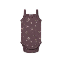 Organic Cotton Modal Bridget Singlet Bodysuit - Petite Fleur Childrens Bodysuit from Jamie Kay USA