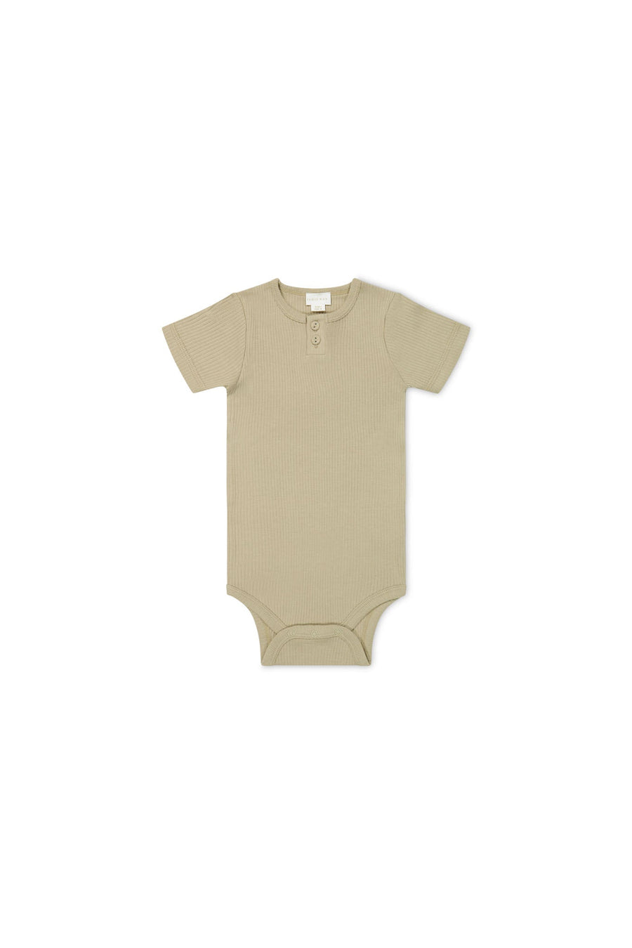 Organic Cotton Modal Darcy Rib Tee Bodysuit - Vintage Taupe Childrens Bodysuit from Jamie Kay USA