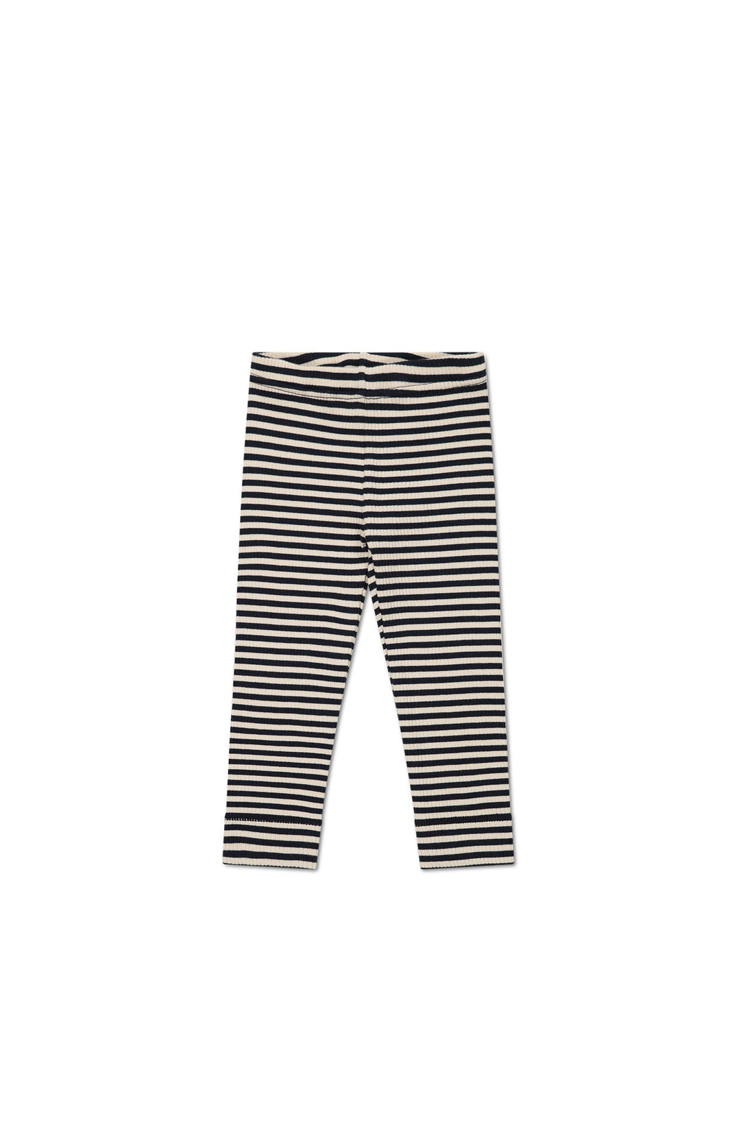 Organic Cotton Modal Everyday Legging - Narrow Stripe Constellation/Soft Clay Childrens Legging from Jamie Kay USA