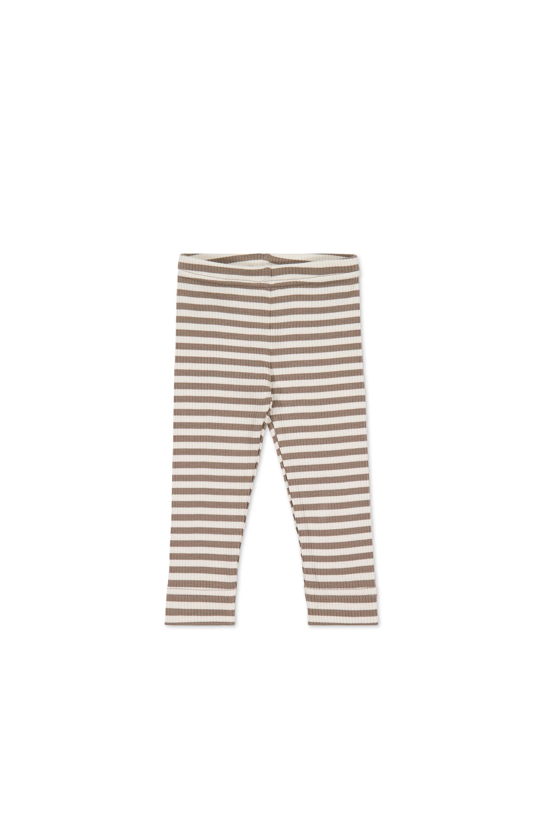 Organic Cotton Modal Legging - Narrow Stripe Tweed/Cloud Childrens Legging from Jamie Kay USA