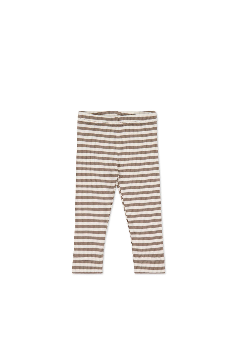Organic Cotton Modal Legging - Narrow Stripe Tweed/Cloud Childrens Legging from Jamie Kay USA