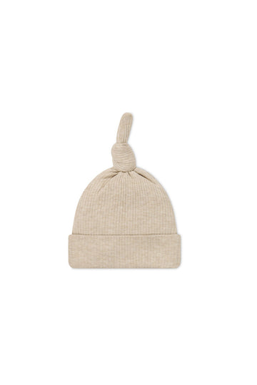 Organic Cotton Modal Lennon Beanie - Biscuit Marle Childrens Beanie from Jamie Kay USA