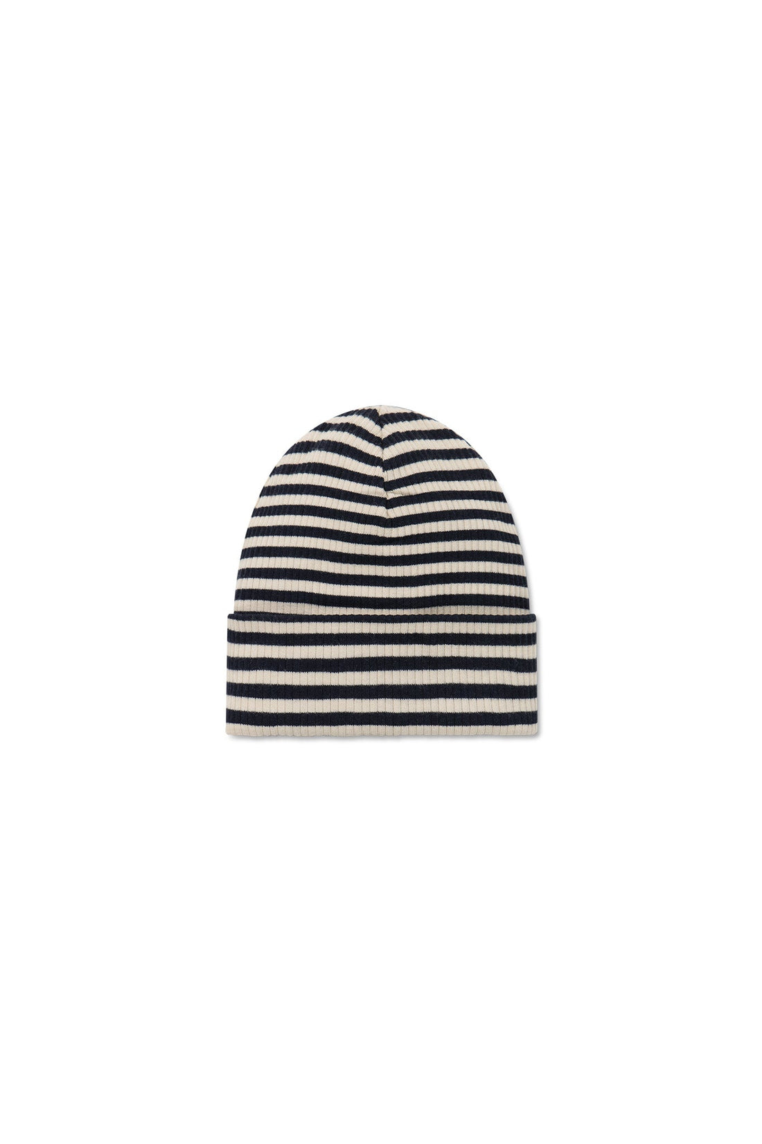 Organic Cotton Modal Lennon Beanie - Narrow Stripe Constellation/Soft Clay Childrens Hat from Jamie Kay USA