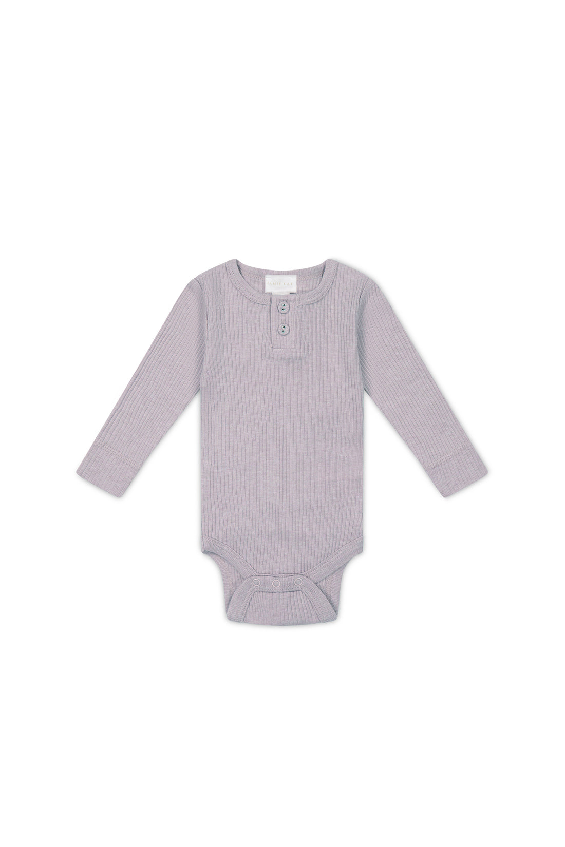 Organic Cotton Modal Long Sleeve Bodysuit - Tulip Marle Childrens Bodysuit from Jamie Kay USA