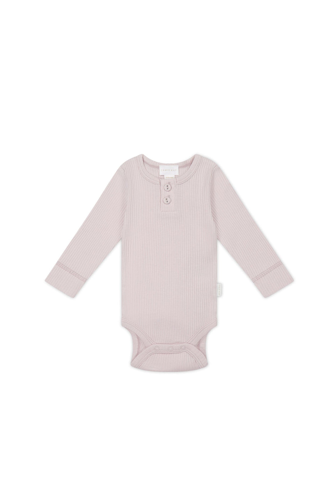 Organic Cotton Modal Long Sleeve Bodysuit - Violet Tint Childrens Bodysuit from Jamie Kay USA