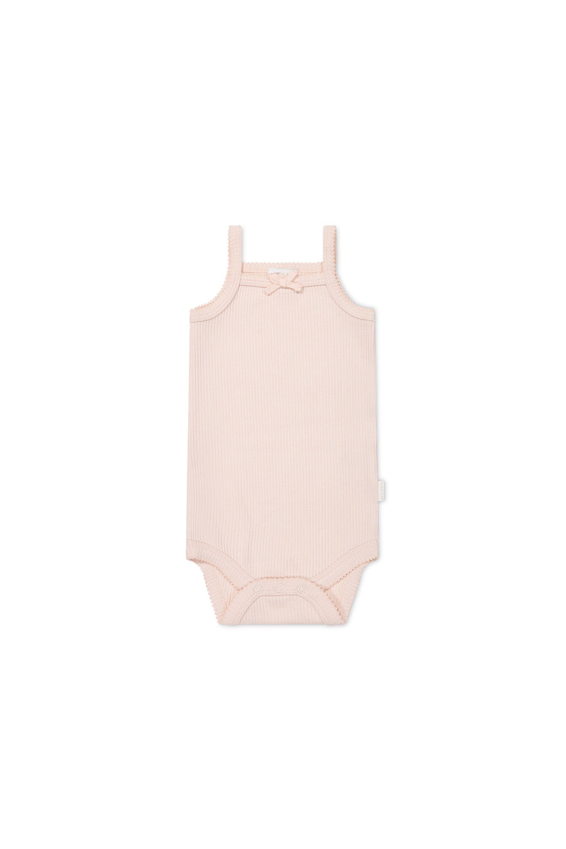 Organic Cotton Modal Singlet Bodysuit - Dainty Pink Childrens Bodysuit from Jamie Kay USA