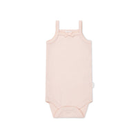 Organic Cotton Modal Singlet Bodysuit - Dainty Pink Childrens Bodysuit from Jamie Kay USA