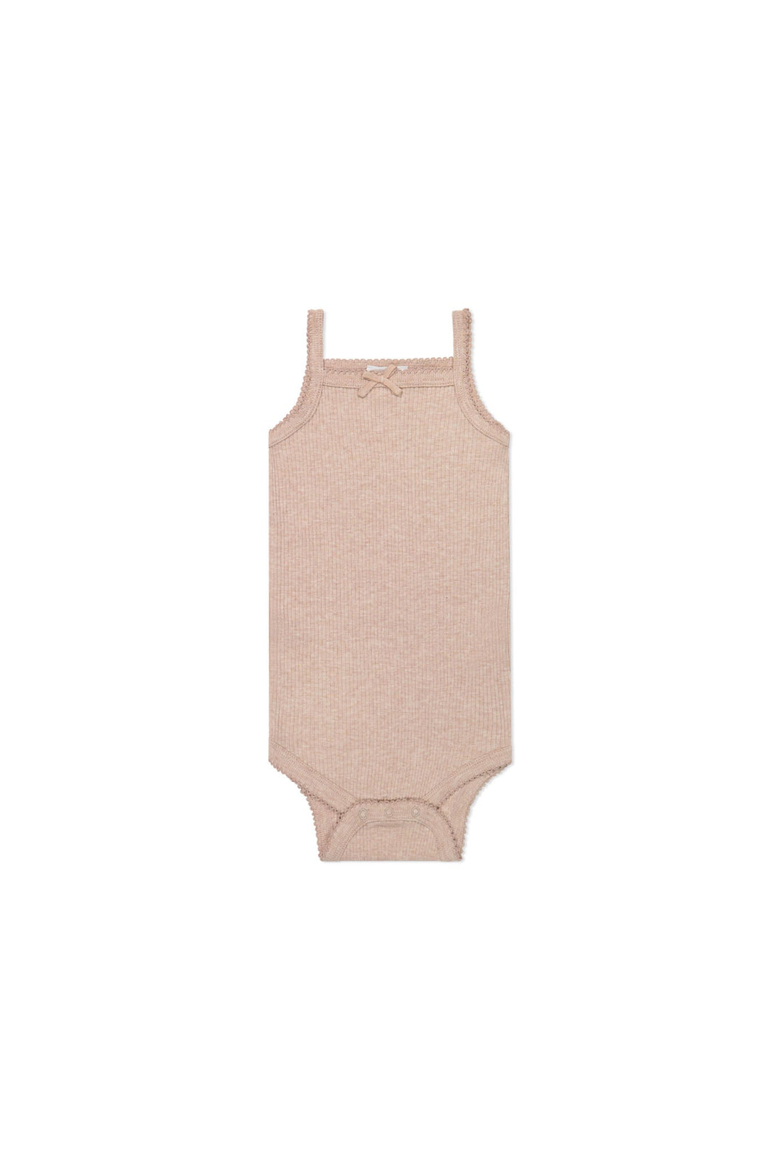 Organic Cotton Modal Singlet Bodysuit - Dusky Rose Marle Childrens Bodysuit from Jamie Kay USA