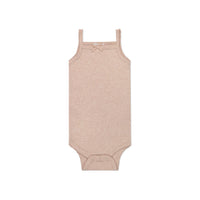 Organic Cotton Modal Singlet Bodysuit - Dusky Rose Marle Childrens Bodysuit from Jamie Kay USA