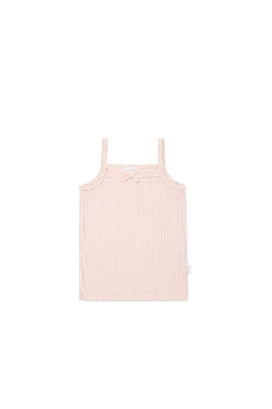 Organic Cotton Modal Singlet - Dainty Pink Childrens Singlet from Jamie Kay USA