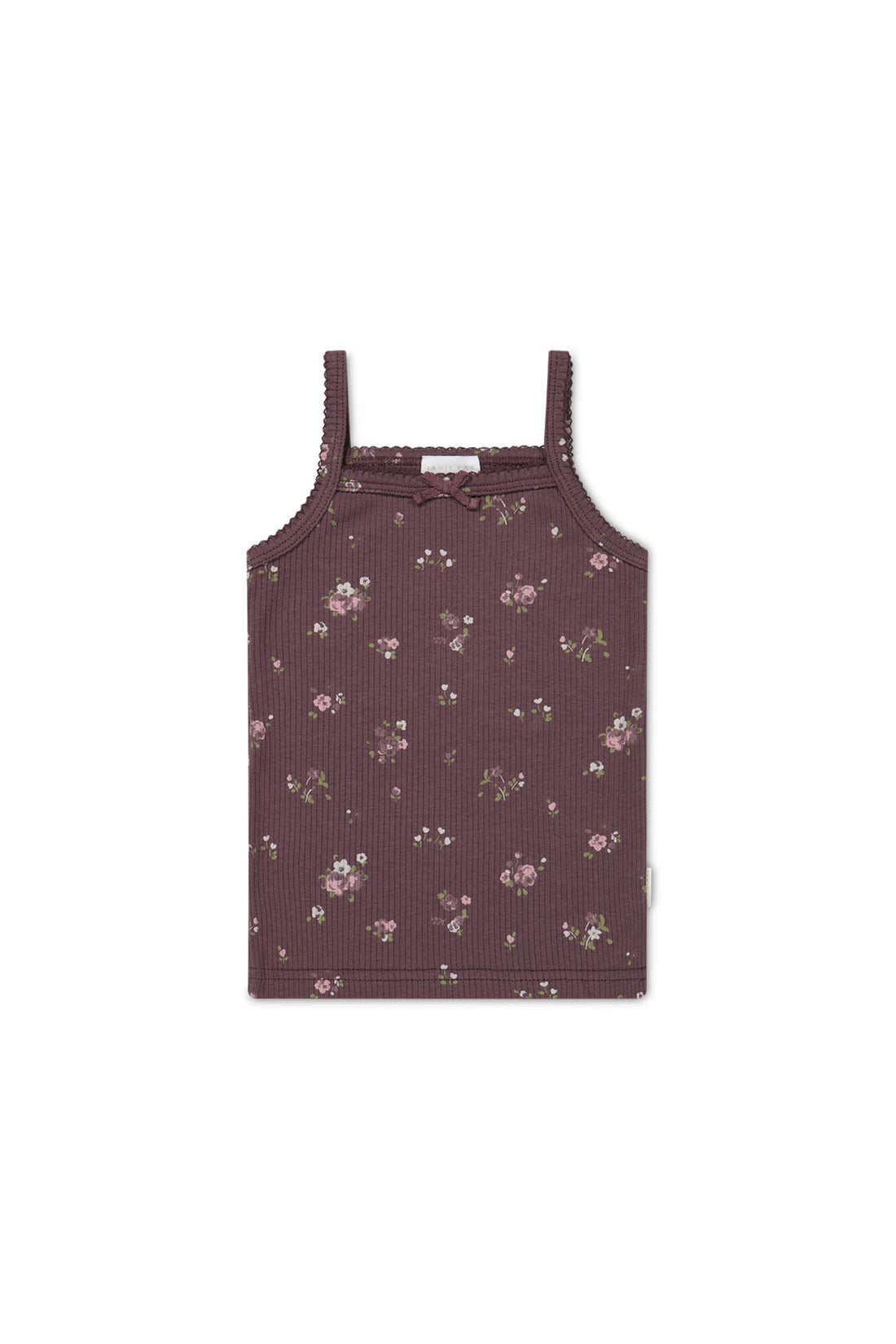 Organic Cotton Modal Singlet - Petite Fleur Childrens Singlet from Jamie Kay USA