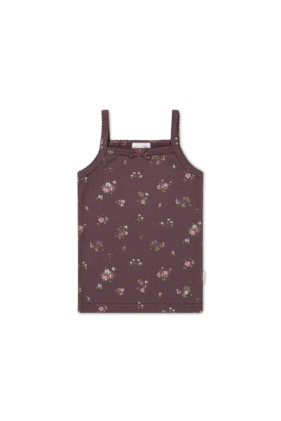 Organic Cotton Modal Singlet - Petite Fleur Childrens Singlet from Jamie Kay USA