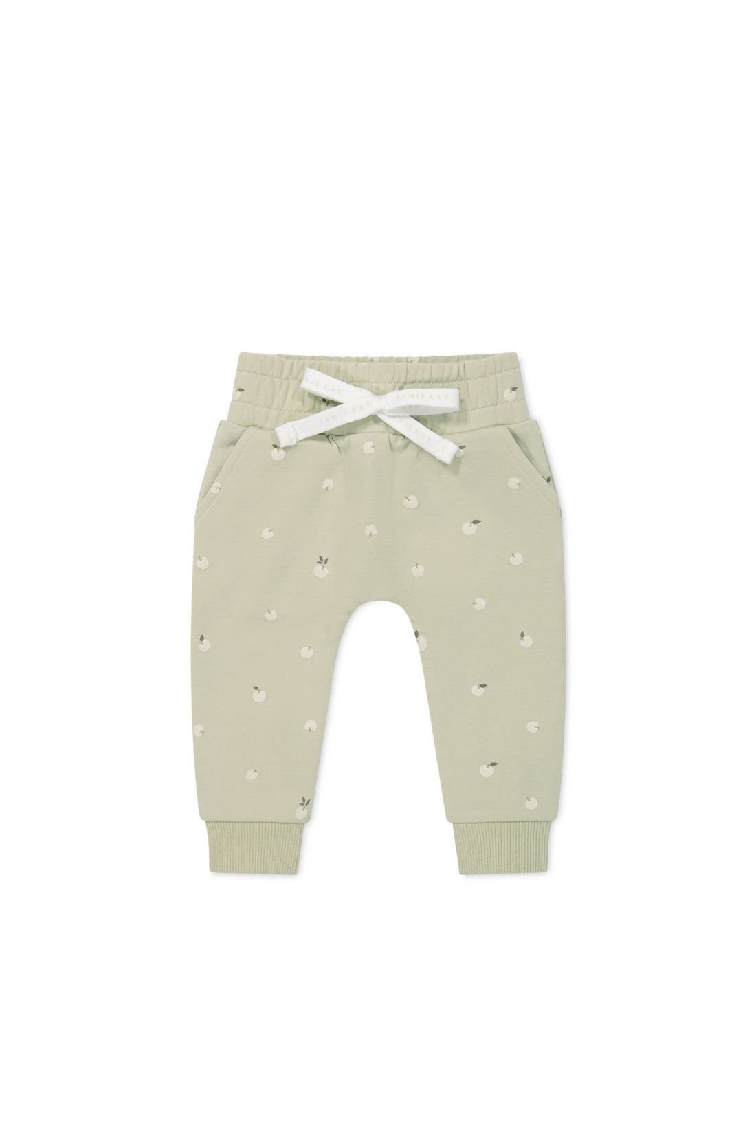 Organic Cotton Morgan Track Pant - Fresh Apples Abbey Medium Childrens Pant from Jamie Kay USA