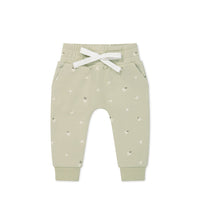 Organic Cotton Morgan Track Pant - Fresh Apples Abbey Medium Childrens Pant from Jamie Kay USA