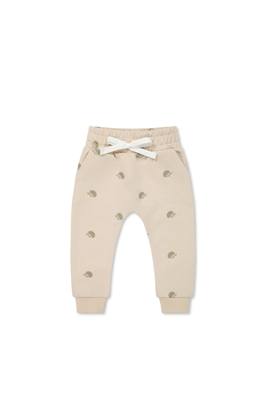 Organic Cotton Morgan Track Pant - Henry Hedgehog Birch Childrens Pant from Jamie Kay USA