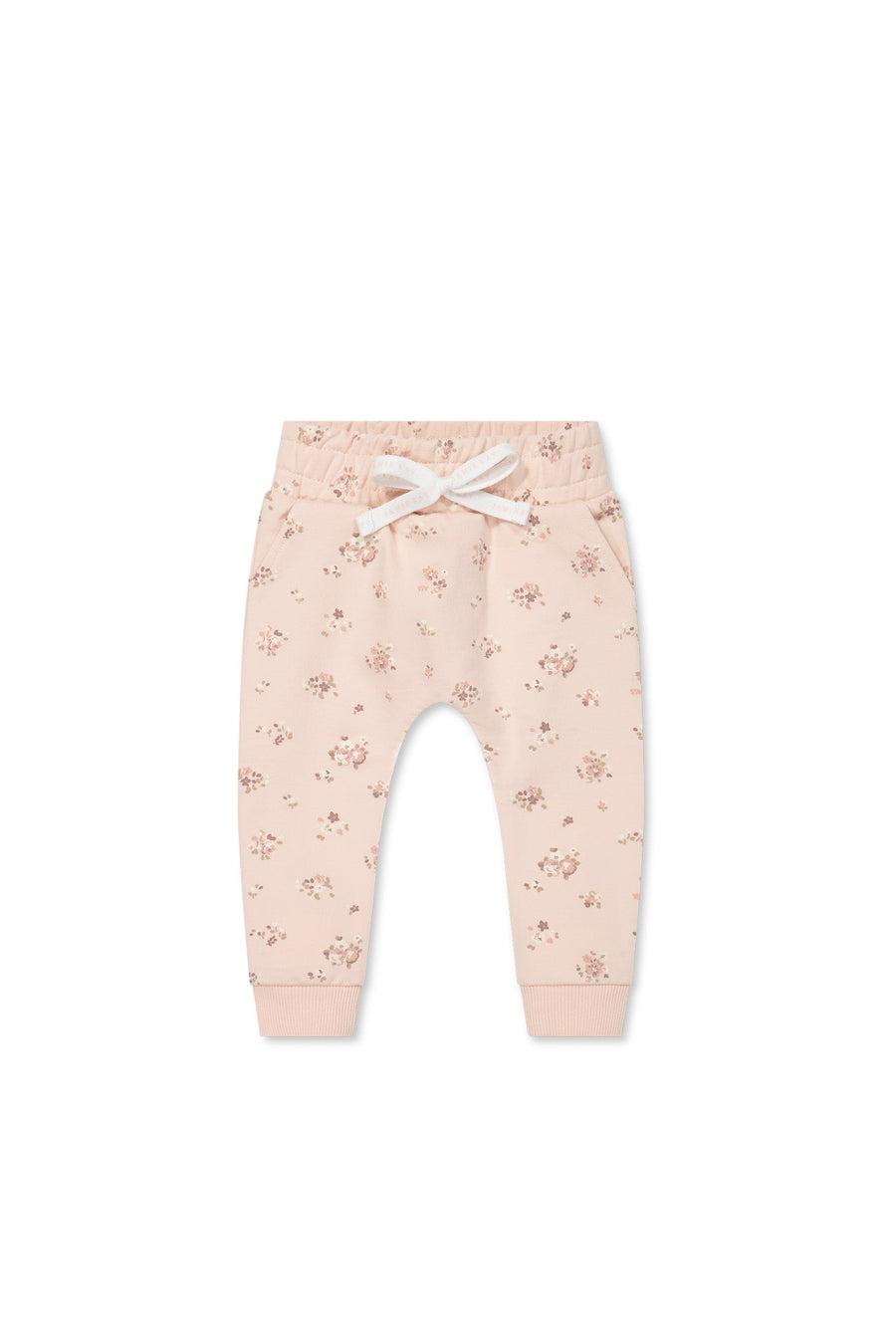 Organic Cotton Morgan Track Pant - Petite Fleur Soft Peony Childrens Pant from Jamie Kay USA