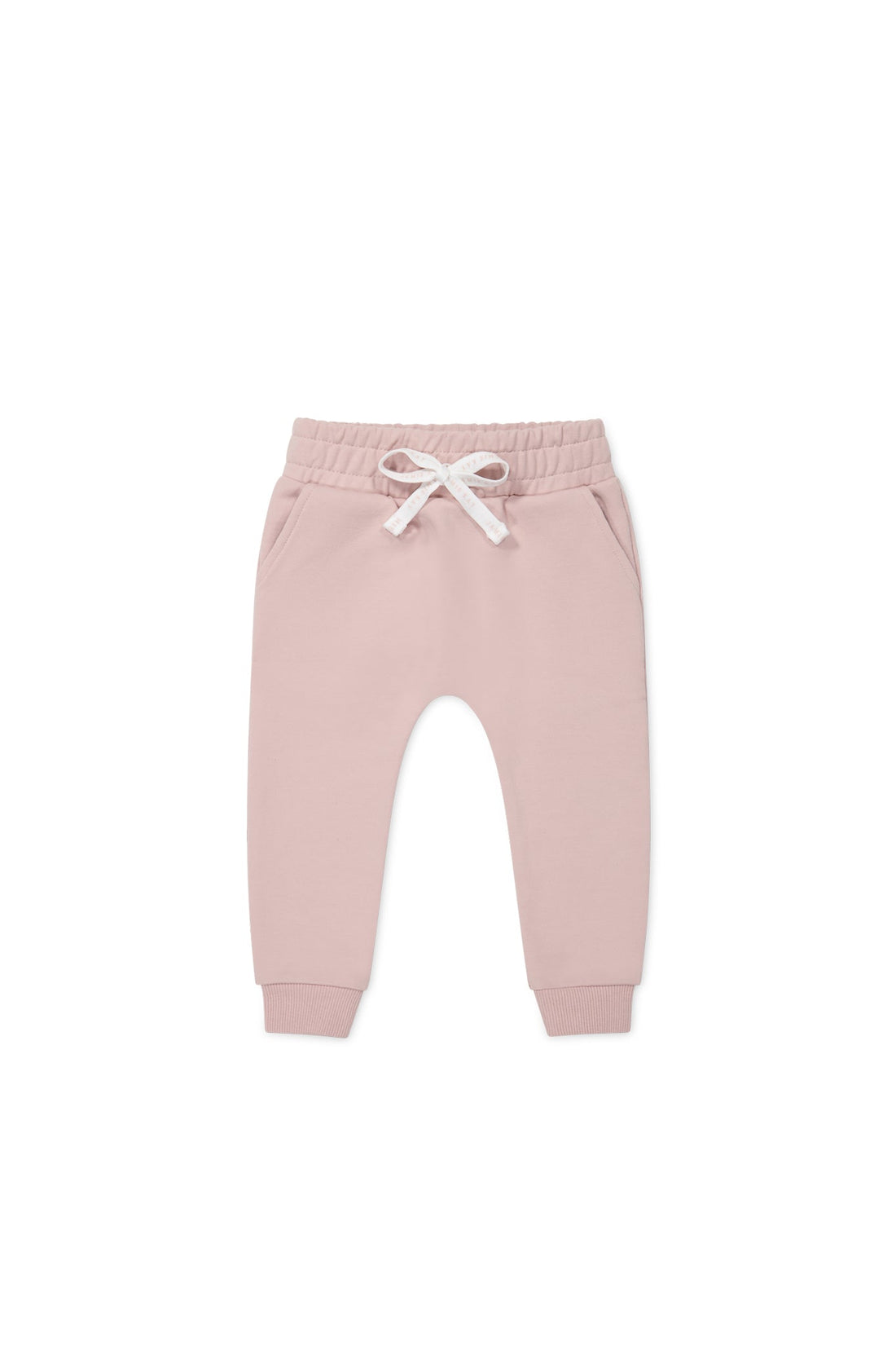 Organic Cotton Morgan Track Pant - Shell Pink Childrens Pant from Jamie Kay USA